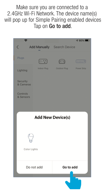 My WiFi uses 2.4 GHz and 5 GHz. How can I set up a smart plug that